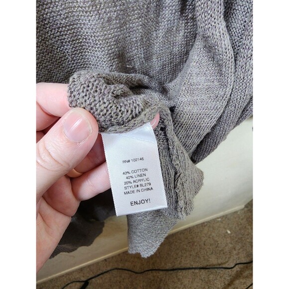 ​Michael Stars Size S Taupe Cotton Linen Lightweight Duster Open Front Cardigan - Picture 8 of 9